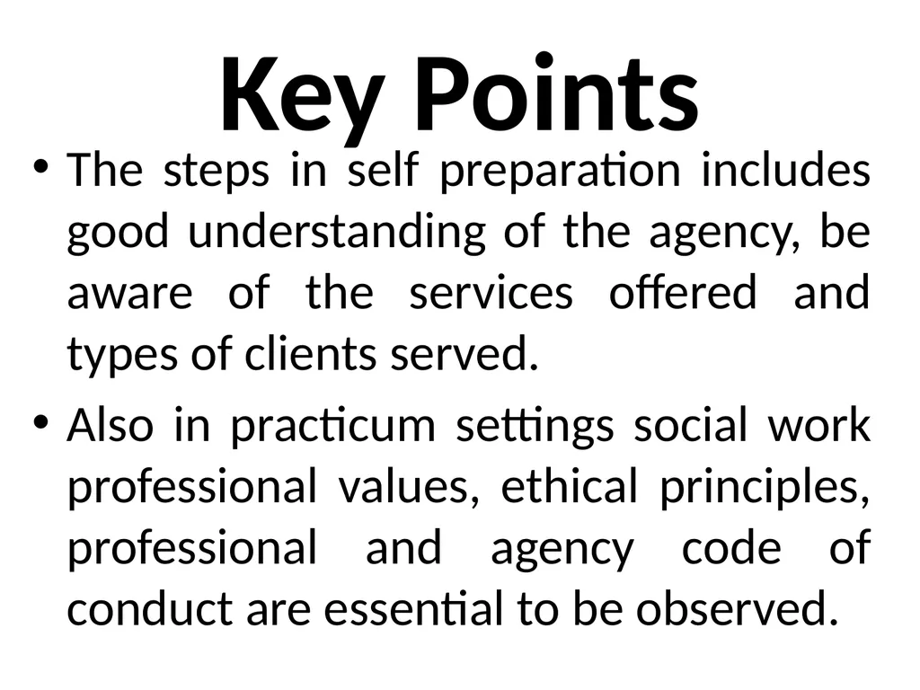SWT04211 SOCIAL WORK FIELD INSTRUCTION Topic 1 : - slide 149 of 264