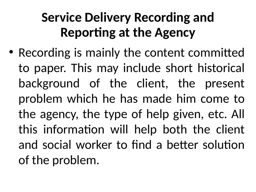 SWT04211 SOCIAL WORK FIELD INSTRUCTION Topic 1 : - slide 209 of 264