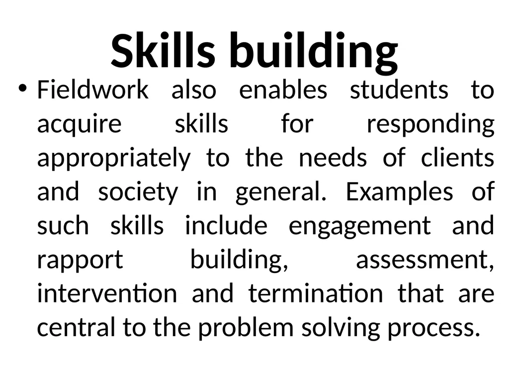 SWT04211 SOCIAL WORK FIELD INSTRUCTION Topic 1 : - slide 29 of 264