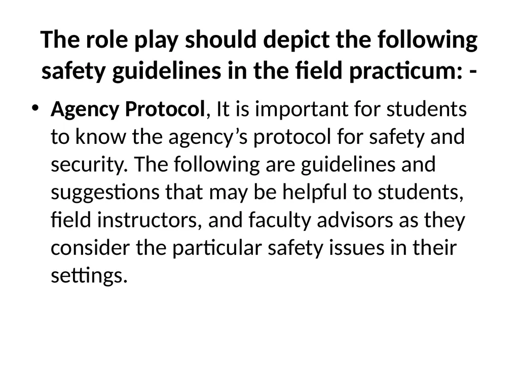 SWT04211 SOCIAL WORK FIELD INSTRUCTION Topic 1 : - slide 142 of 264