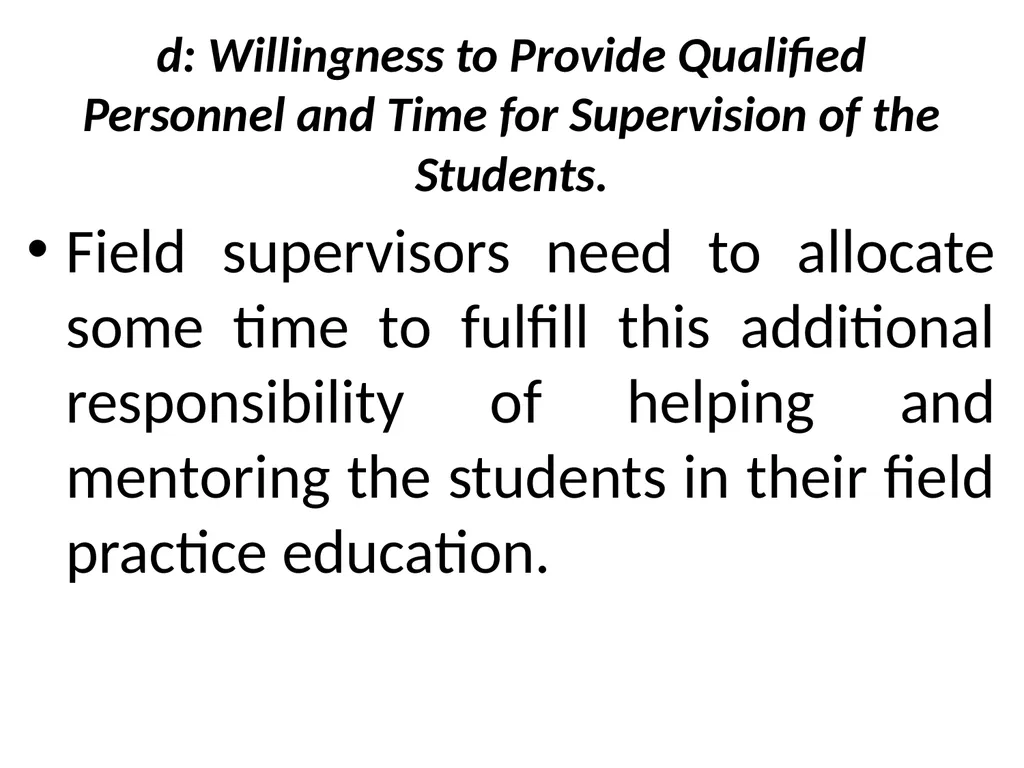 SWT04211 SOCIAL WORK FIELD INSTRUCTION Topic 1 : - slide 79 of 264