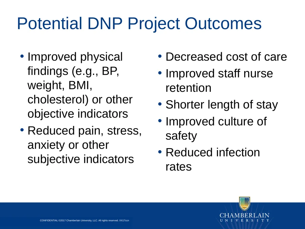 Preparing for the DNP Project & Practicum Overview - slide 20 of 24