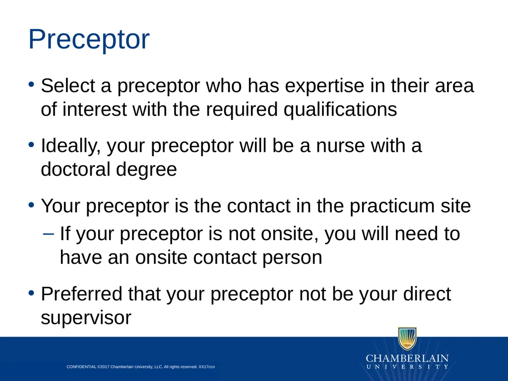 Preparing for the DNP Project & Practicum Overview - slide 9 of 24