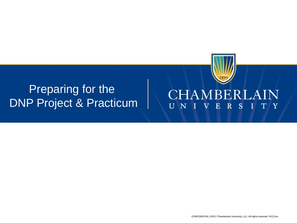 Preparing for the DNP Project & Practicum Overview - slide 1 of 24