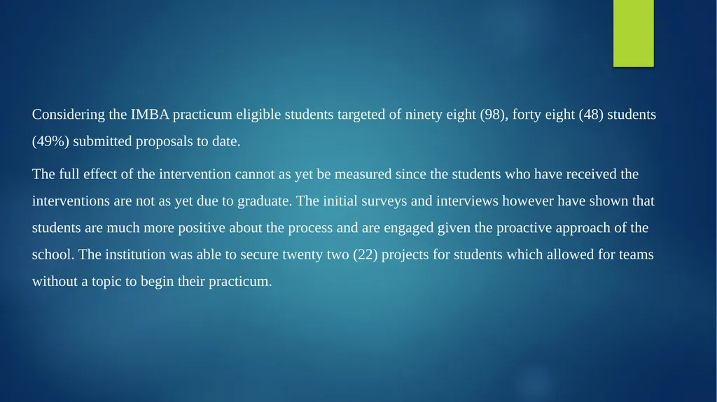 Title of paper: The impact of student support - slide 20 of 21