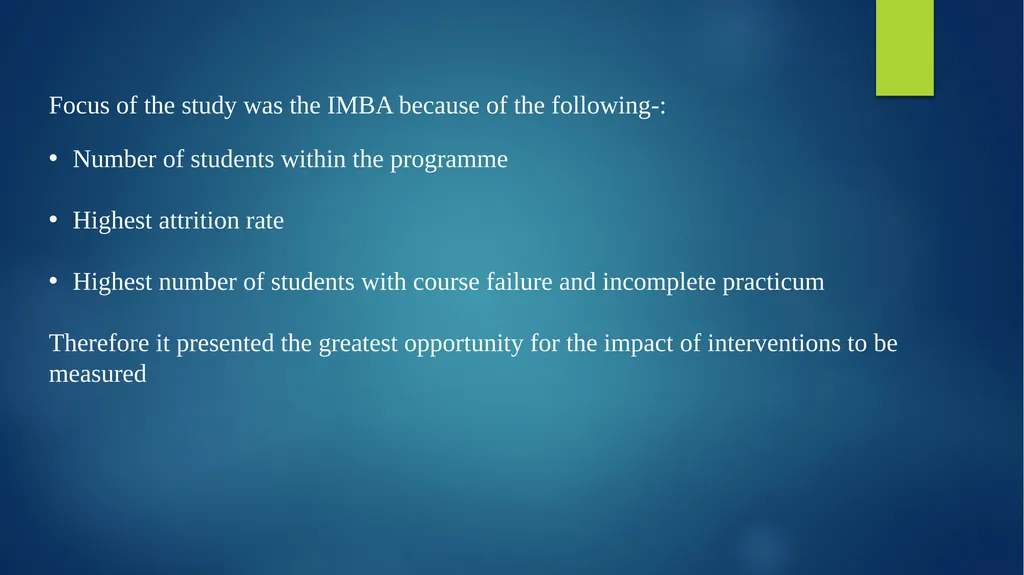 Title of paper: The impact of student support - slide 4 of 21