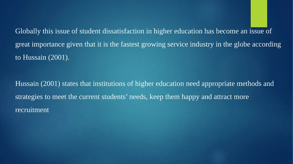 Title of paper: The impact of student support - slide 7 of 21