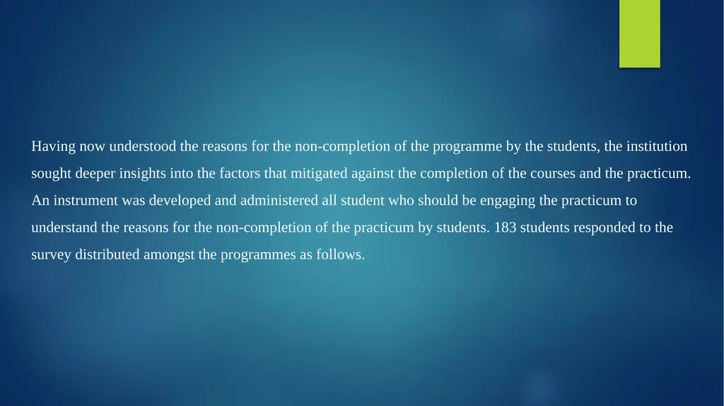 Title of paper: The impact of student support - slide 12 of 21
