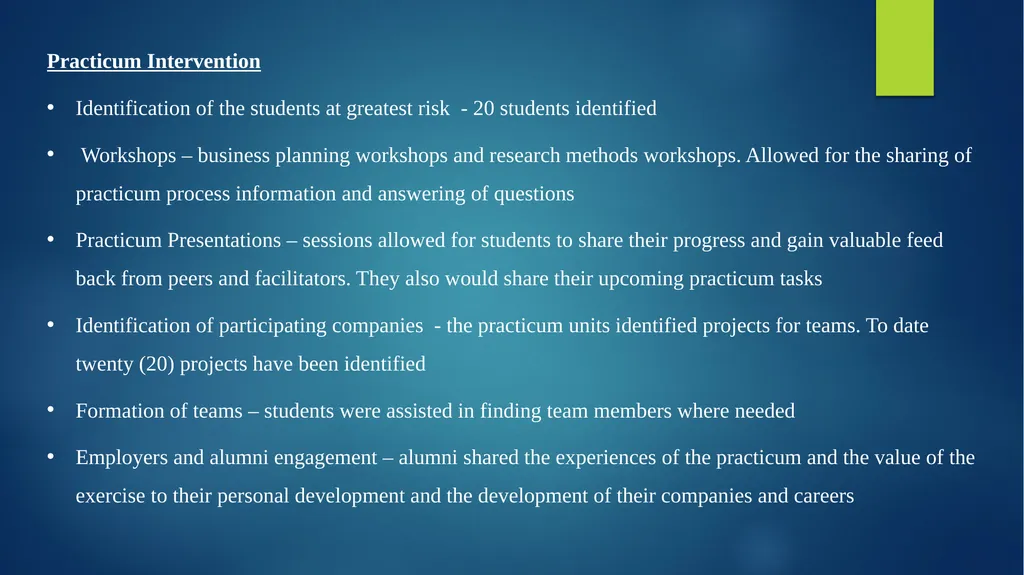 Title of paper: The impact of student support - slide 17 of 21