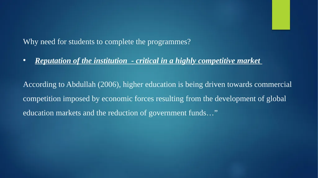 Title of paper: The impact of student support - slide 6 of 21