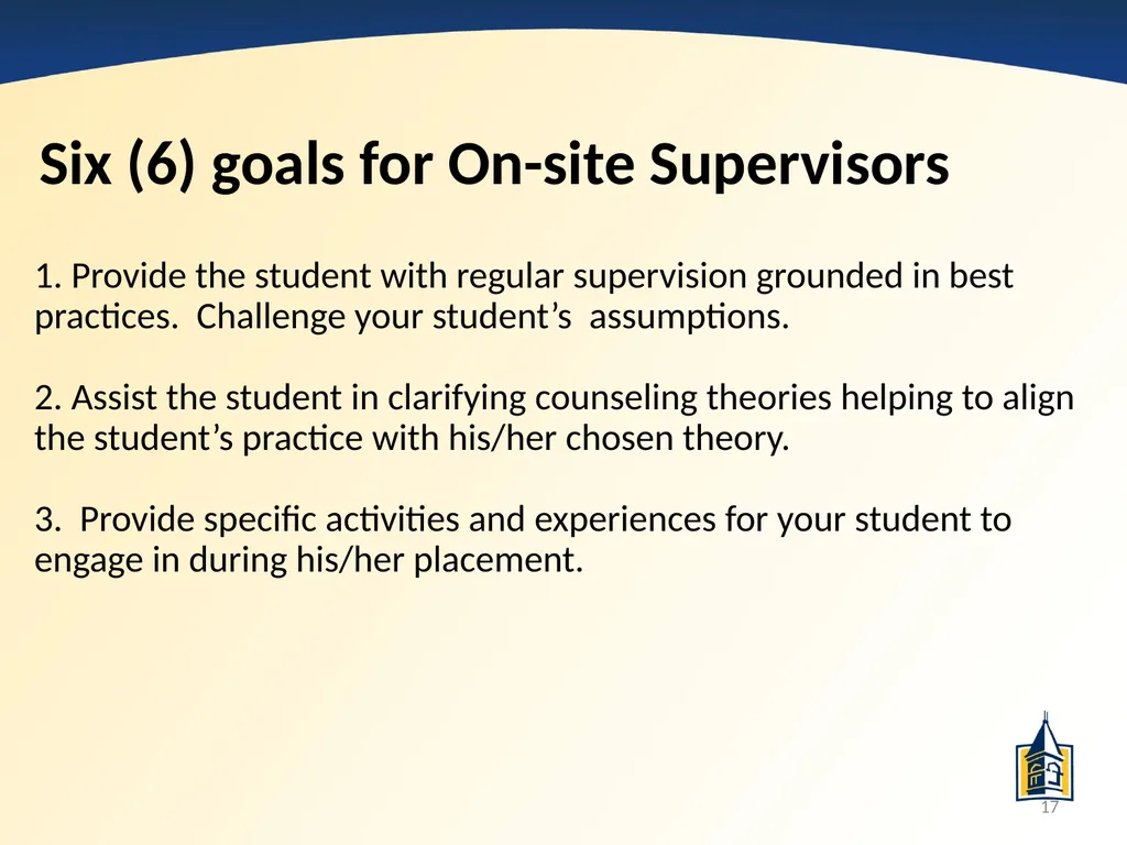 The Basics of Supervision: A PowerPoint - slide 17 of 45