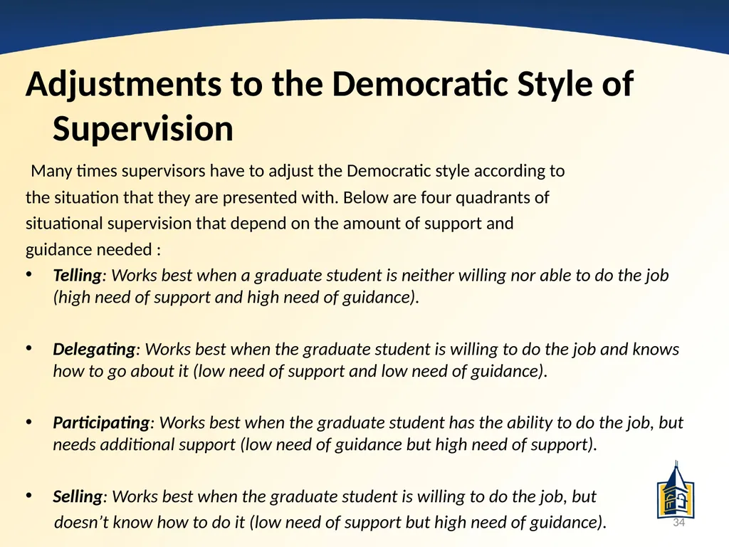 The Basics of Supervision: A PowerPoint - slide 34 of 45