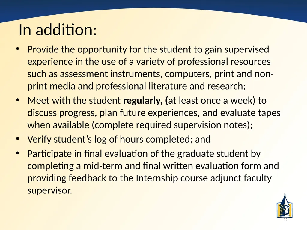 The Basics of Supervision: A PowerPoint - slide 12 of 45