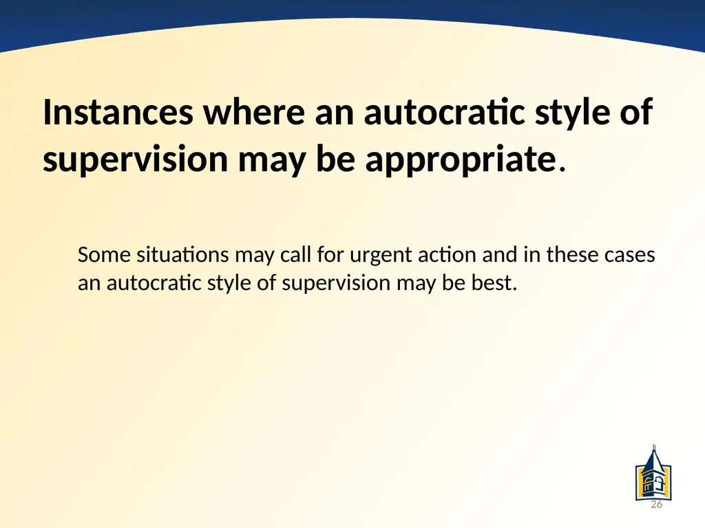 The Basics of Supervision: A PowerPoint - slide 26 of 45