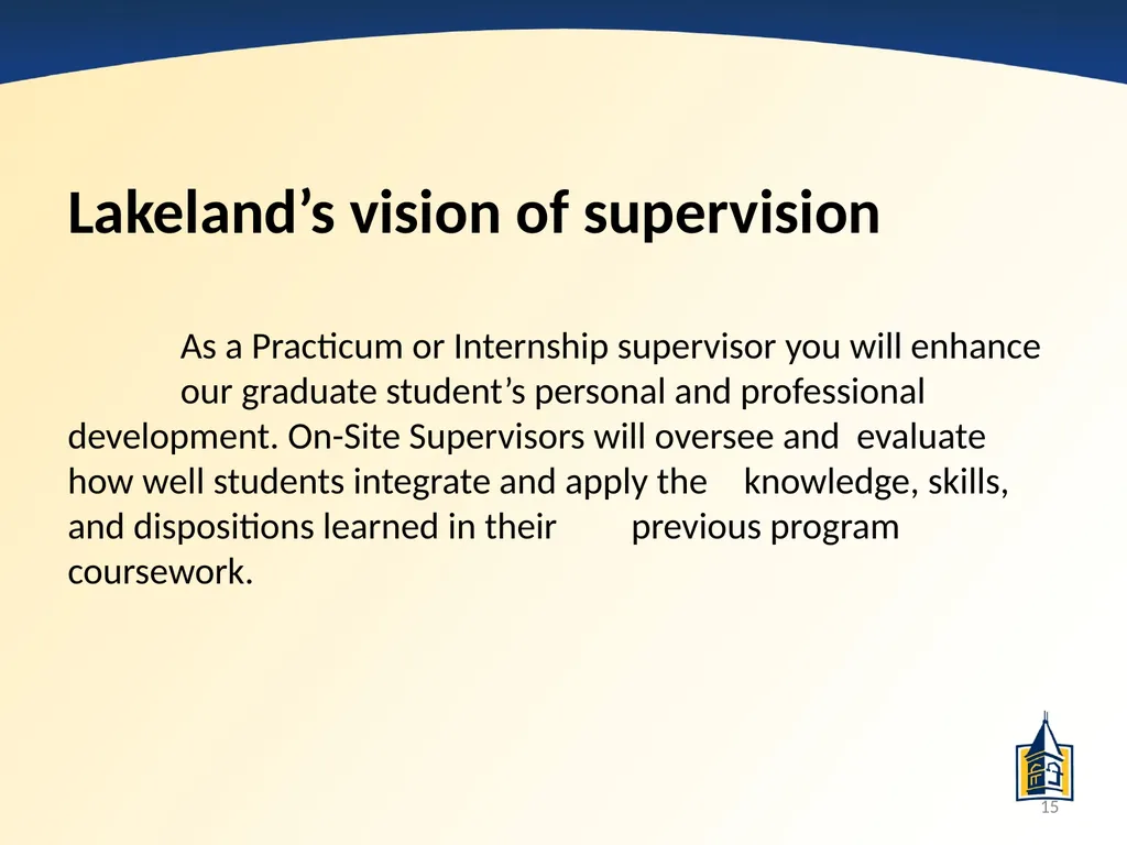 The Basics of Supervision: A PowerPoint - slide 15 of 45