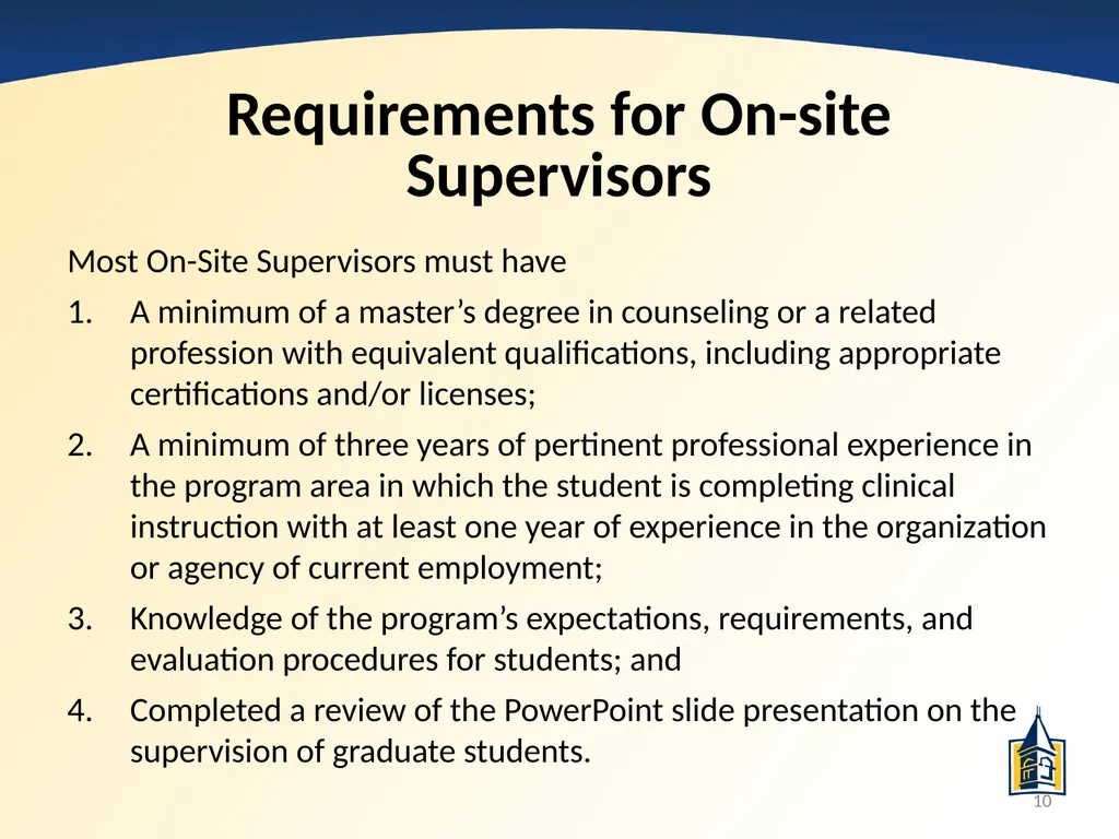 The Basics of Supervision: A PowerPoint - slide 10 of 45
