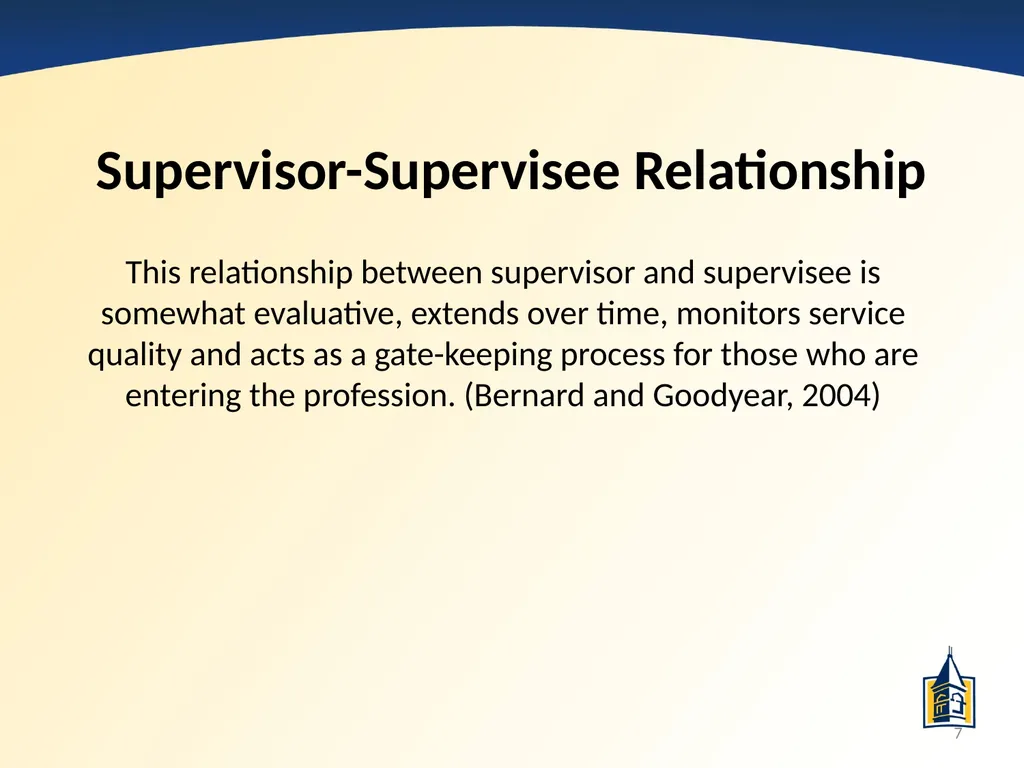 The Basics of Supervision: A PowerPoint - slide 7 of 45