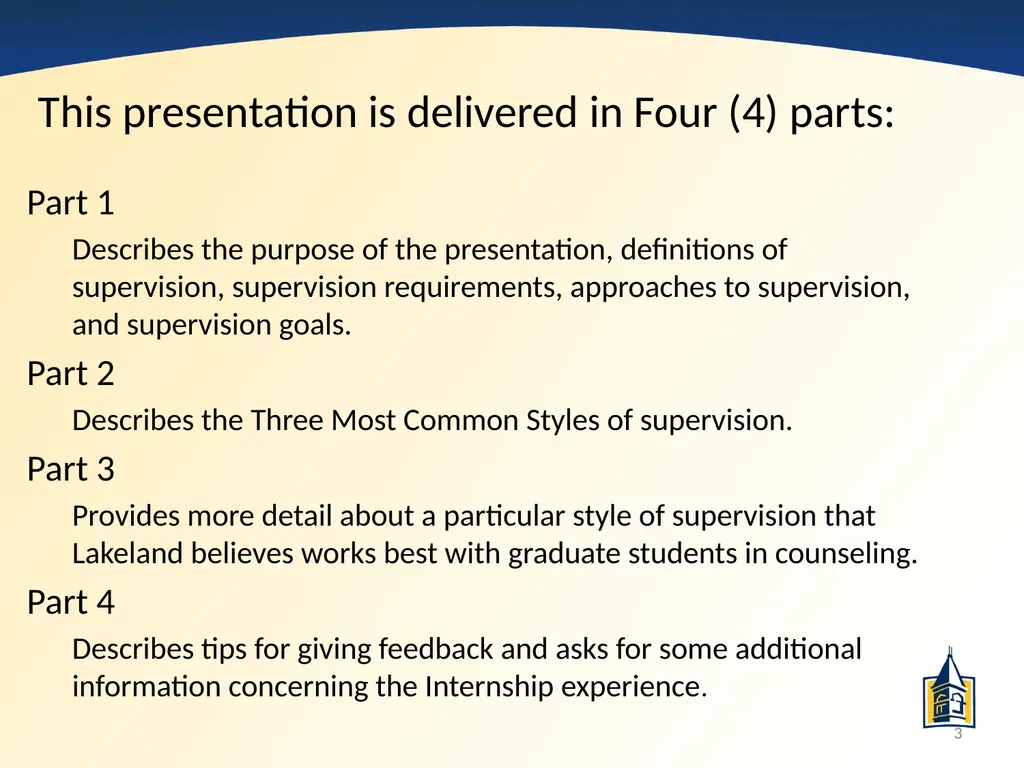 The Basics of Supervision: A PowerPoint - slide 3 of 45