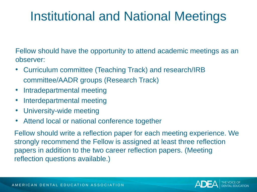 ADEA Academic Dental Careers Fellowship Program - slide 26 of 34