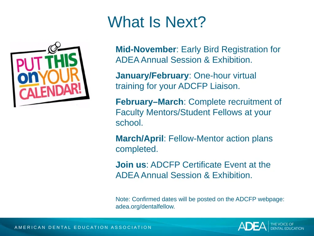 ADEA Academic Dental Careers Fellowship Program - slide 33 of 34