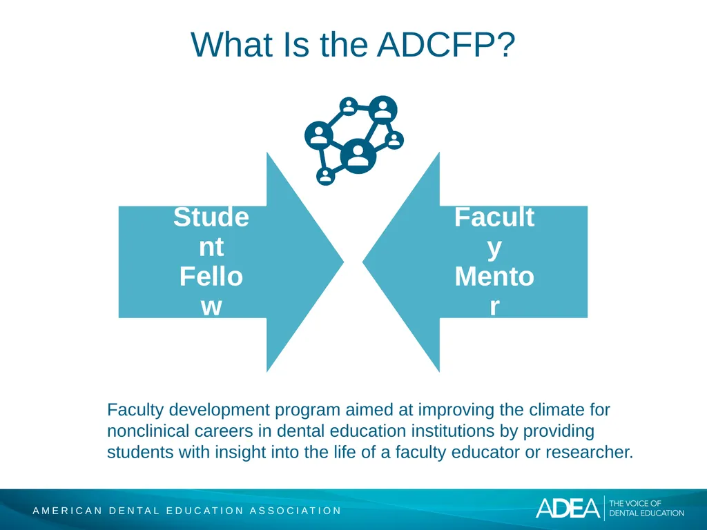 ADEA Academic Dental Careers Fellowship Program - slide 2 of 34