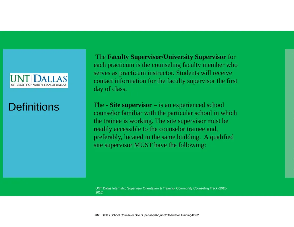 Internship Site Supervisor Orientation and - slide 26 of 32