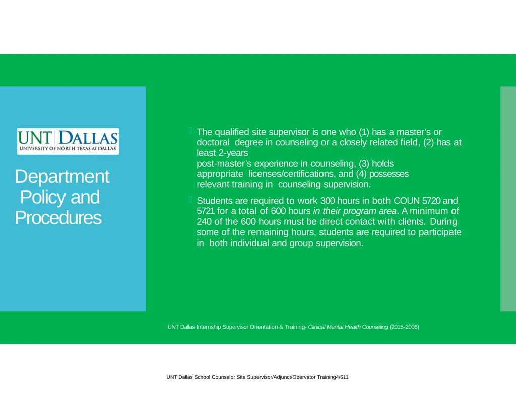 Internship Site Supervisor Orientation and - slide 15 of 32