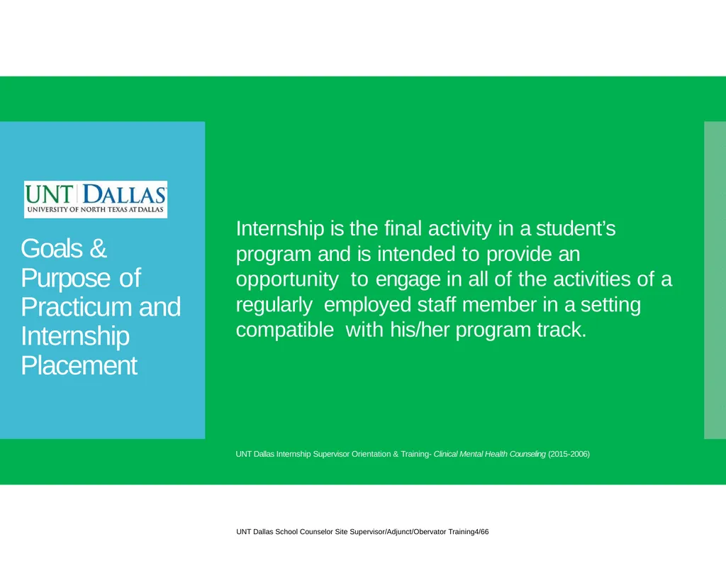 Internship Site Supervisor Orientation and - slide 5 of 32