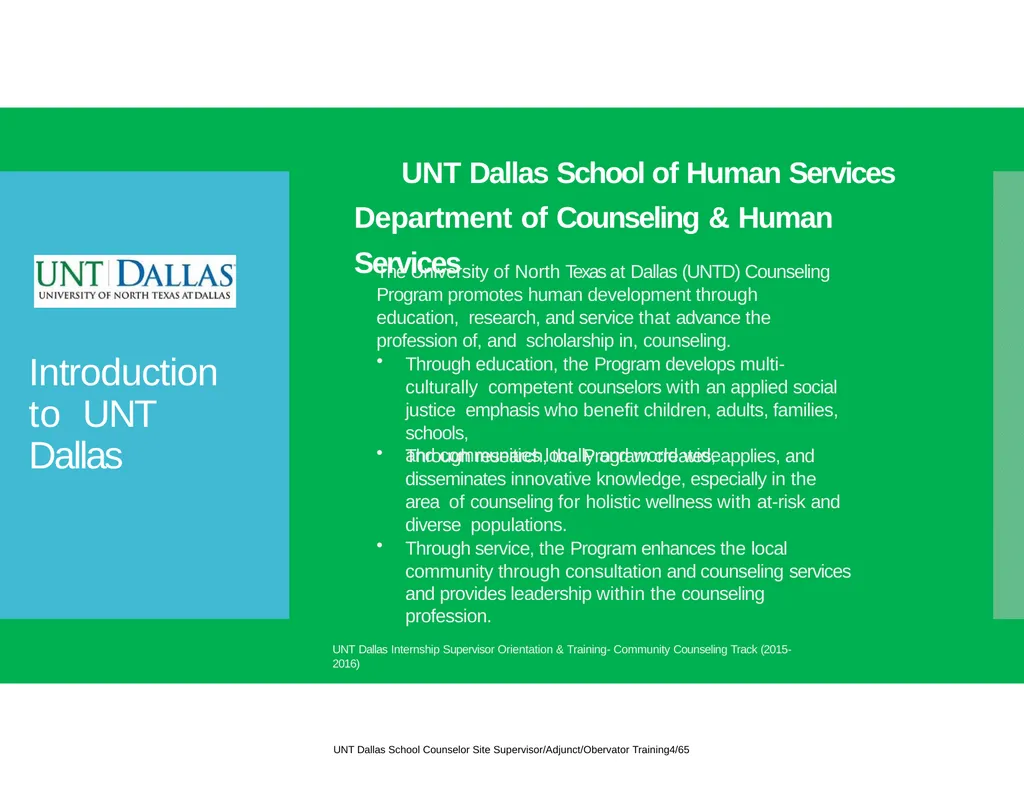 Internship Site Supervisor Orientation and - slide 4 of 32
