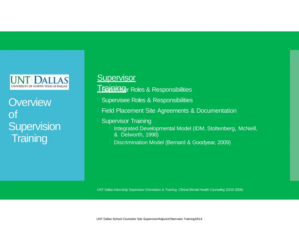 Internship Site Supervisor Orientation and - slide 18 of 32