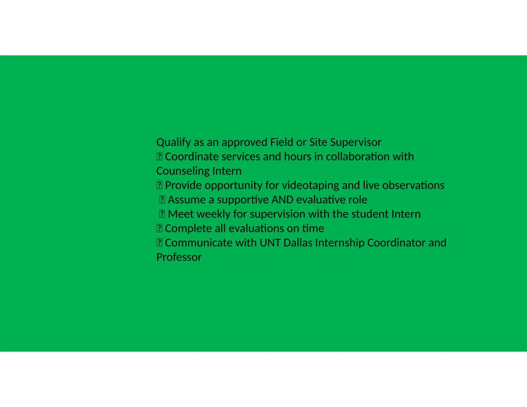 Internship Site Supervisor Orientation and - slide 28 of 32