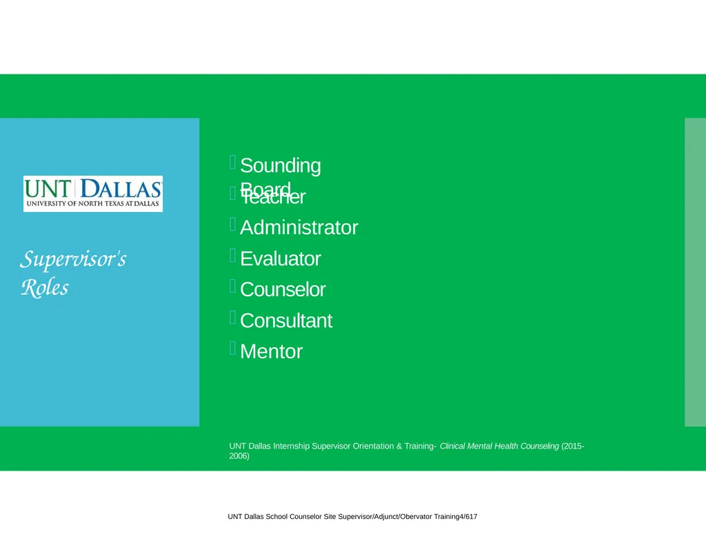 Internship Site Supervisor Orientation and - slide 21 of 32