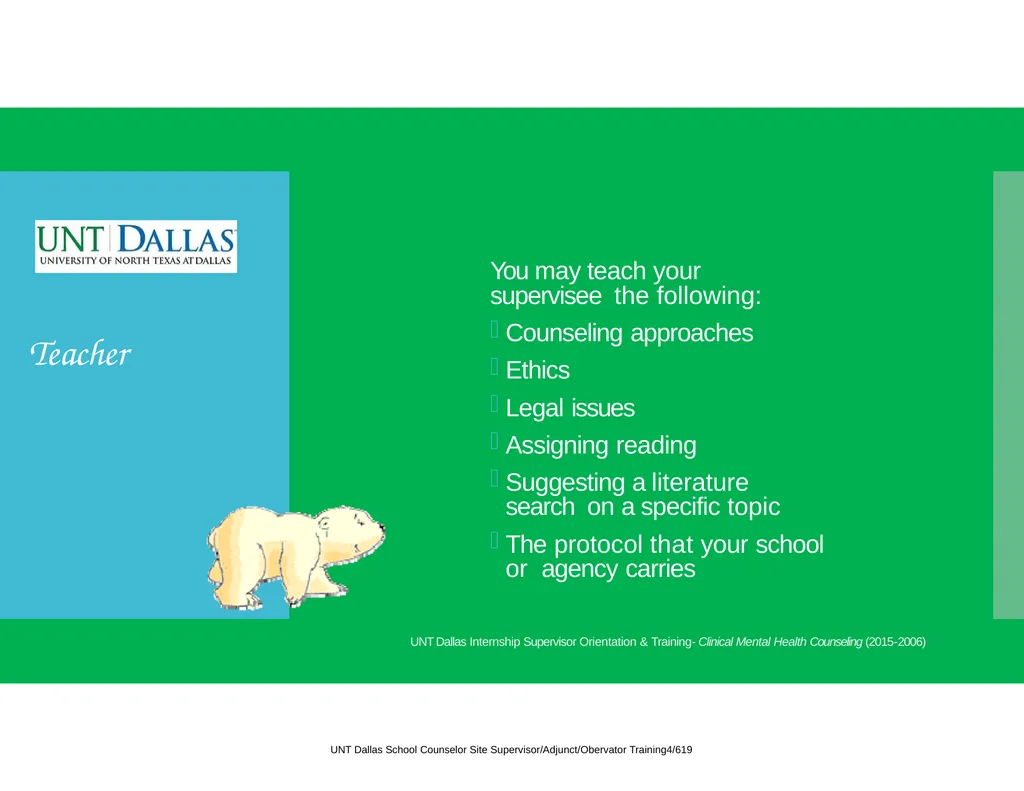 Internship Site Supervisor Orientation and - slide 23 of 32