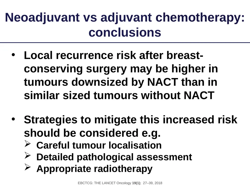 Long-term outcomes for neoadjuvant versus adjuvant - slide 18 of 22
