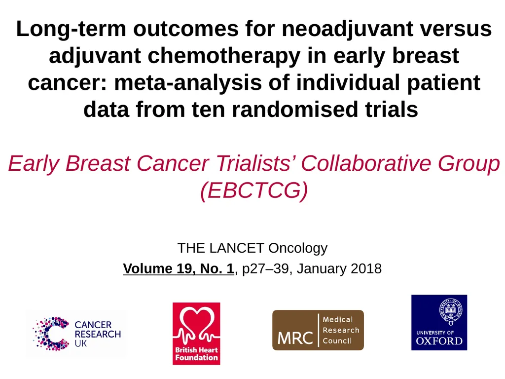 Long-term outcomes for neoadjuvant versus adjuvant - slide 1 of 22