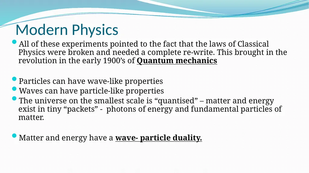 Intro to Quantum Theory AH Quanta & Waves “I think - slide 8 of 29