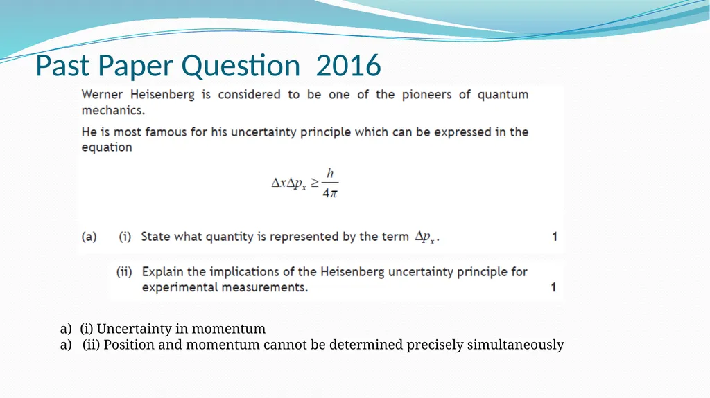 Intro to Quantum Theory AH Quanta & Waves “I think - slide 20 of 29