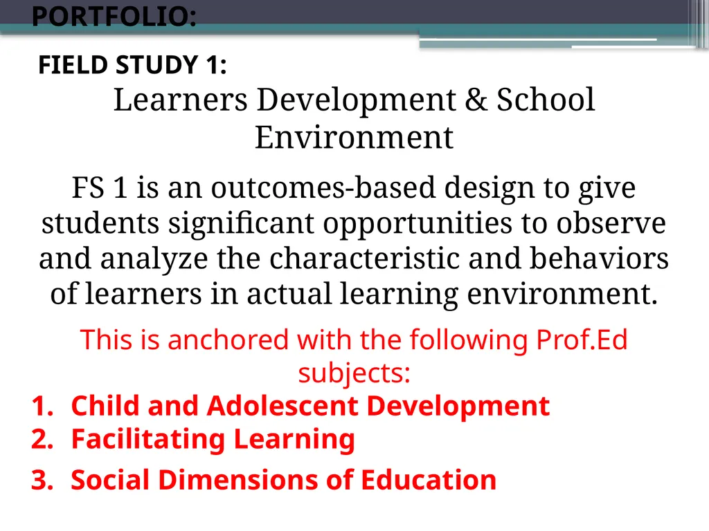 Guidelines for Field Study Students Prepared by: - slide 8 of 15