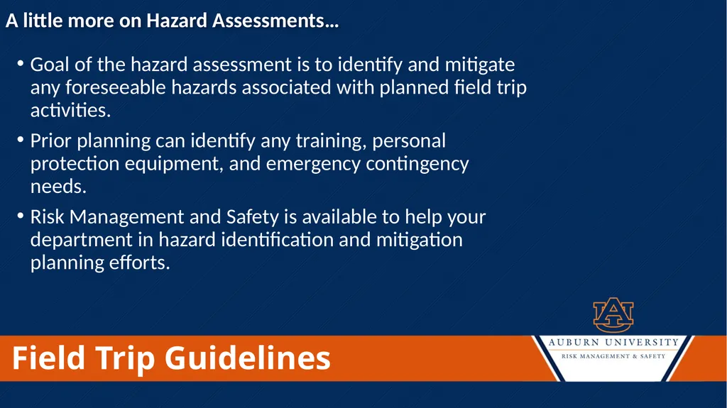 Field Trip Guidelines Cathy Cooper Director of - slide 5 of 6