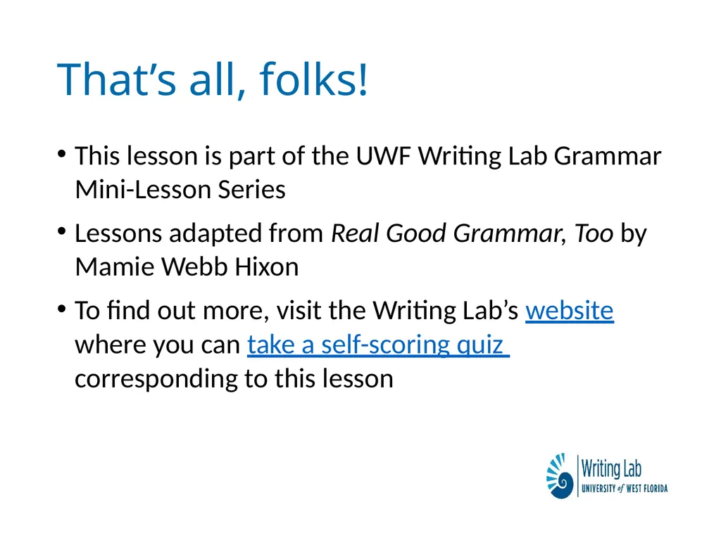 Writing Lab Capitalization – Academic - slide 5 of 5