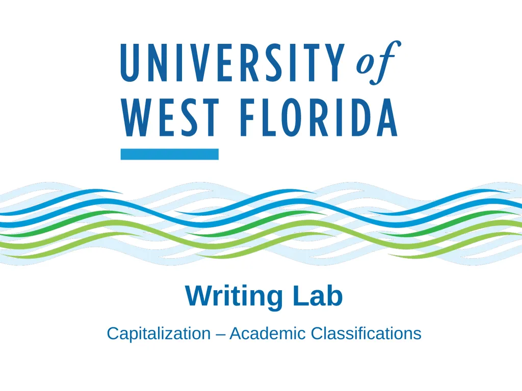 Writing Lab Capitalization – Academic - slide 1 of 5