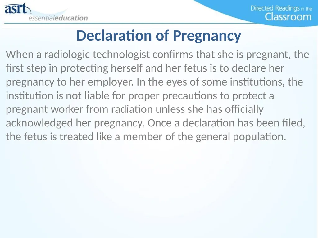 Occupational Radiation Safety Directed Readings In - slide 44 of 54