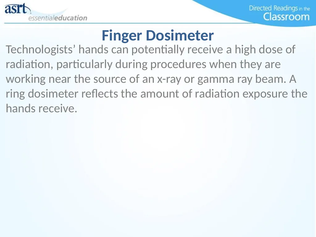Occupational Radiation Safety Directed Readings In - slide 42 of 54