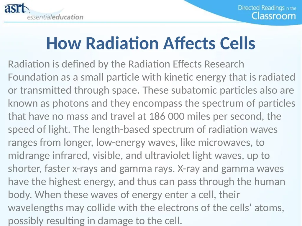 Occupational Radiation Safety Directed Readings In - slide 7 of 54