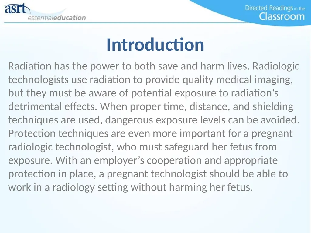 Occupational Radiation Safety Directed Readings In - slide 3 of 54