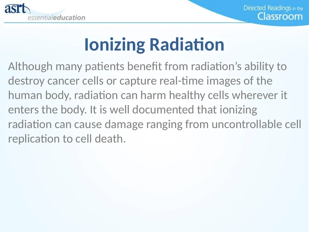 Occupational Radiation Safety Directed Readings In - slide 5 of 54