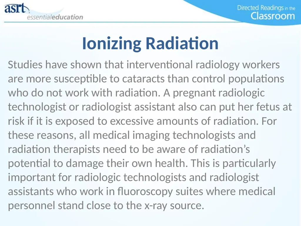 Occupational Radiation Safety Directed Readings In - slide 6 of 54