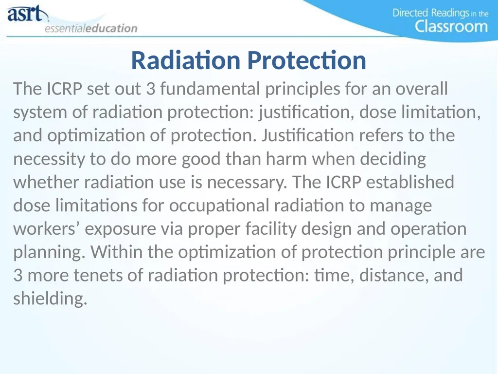 Occupational Radiation Safety Directed Readings In - slide 22 of 54