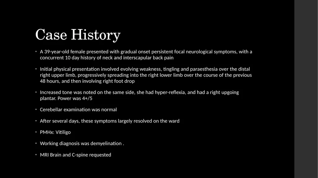 Simultaneous Stroke and first presentation of - slide 3 of 10