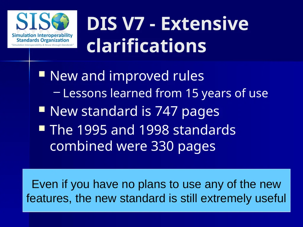 Distributed Interactive Simulation (DIS) 101 Mark - slide 28 of 57